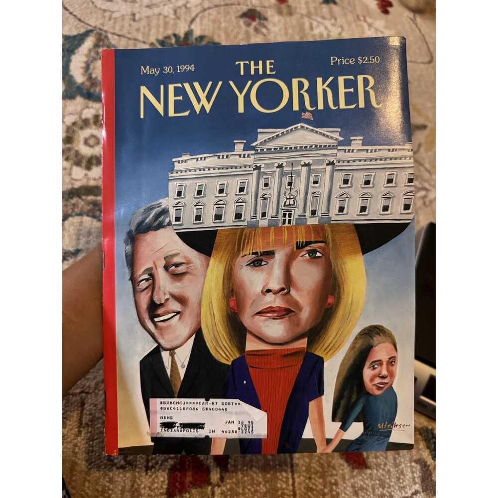 COVER ONLY The New Yorker May 30 1994 The Clintons by Mark Ulriksen VTG MAGAZINE
